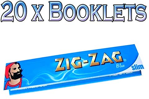 ZIG ZAG BLUE SLIM SMOKING ROLLING PAPER ORIGINAL (20)