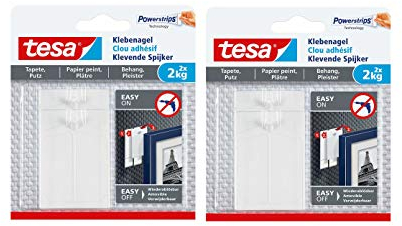 tesa Klebenagel für Tapeten und Putz 2 kg halteleistung (2 kg 4 Nägel)