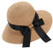 Chapter Seven Women's Sun Hat Floppy Foldable Bowknot Straw Hat Summer Beach Cap UV Protection UPF50 (Brown)