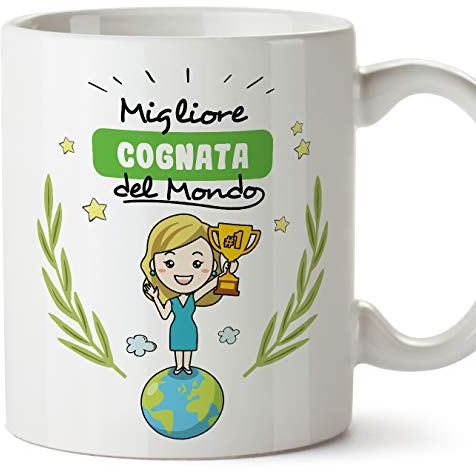 Mugffins Tazza Cognata -Famiglia Mondo -Idee Regali Divertenti e Originali -Tazze di caffè eTè -