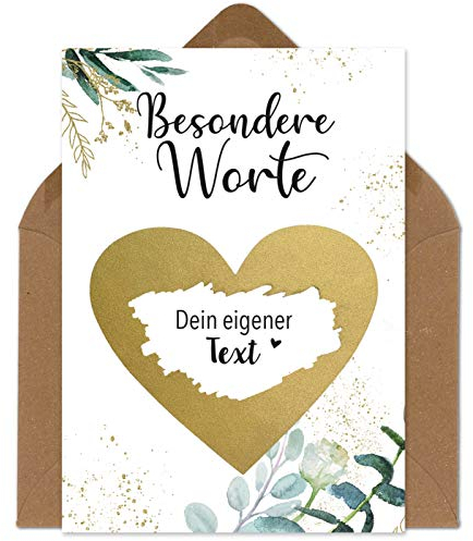 OWLBOOK Rubbelkarten zum selber beschriften - Besondere Worte - Rubbellos für eigenen Text Geschenke Geschenkideen für Frauen zu Weihnachten