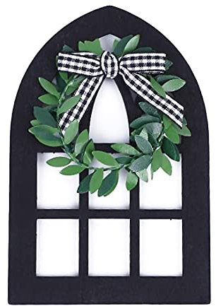 Marco de ventana de granja rústico de 15,3 cm, diseño rústico, ventana de granja de madera, bandeja escalonada para decoración