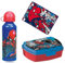 SUN CITY Borraccia in allumino con portamerenda e tovaglietta Spiderman