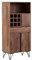 Woodkings® Weinregal Wildwood Massivholz Palisander, Hochschrank Design Weinschrank Schublade, Sheesham Massiv Holzmöbel