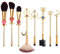 Bswefty Sailor Moon Lot de 8 pinceaux de maquillage pour eyeliner, fard à paupières, fond de teint, poudre, poils naturels synthétiques roses (couleur du manche : 01)