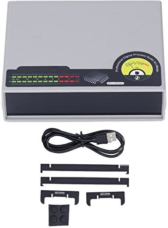 EVTSCAN Misuratore di Spettro Musicale in Alluminio LED Line Indicatore Sonoro Stereo 56 Bit Verde per Lettori CD