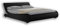 Home Detail Leather Bed Frame Upholstered With Faux Leather Fabric, Double or King Size in (King, Black)