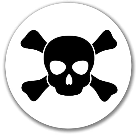 Huuraa Aufkleber Pirat Totenschädel Geschenk 10cm Sticker Pirat Geschenkidee