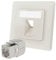 hb-digital 1-Port CAT 7 Netzwerkdose unterputz RAL9010 + 1x CAT 7 Keystone RJ45 Modul LAN Ethernet Keystone Dose Buchse Einbaubuchse für CAT 5e CAT 6 CAT 6a max. 10 Gbit/s STP - Reinweiß