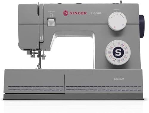 SINGER ''Heavy Duty Jeans 6335M Denim'' Nähmaschine mit Maschinentasche und Nähfuß, starker Motor für dicke Textilien, CUCIREONLINE