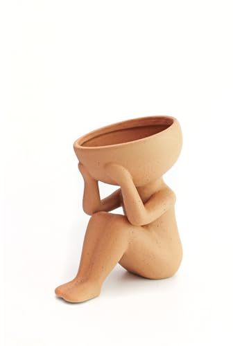 Winkee - Nur Pflanzen im Kopf I Blumentopf Keramik I Geschenk zum Geburtstag, Weihnachten, ...