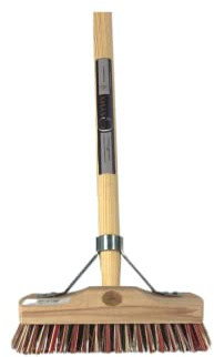 Union Mix Nylon Boden-Scheuerbürste mit Langem Stiel 150 cm -Schrubber Schrubberbürste 22 cm Schrubberbesen Union/Harte Nylon - Scrub-Bürsten - Bodenbürste mit Griff 150 cm