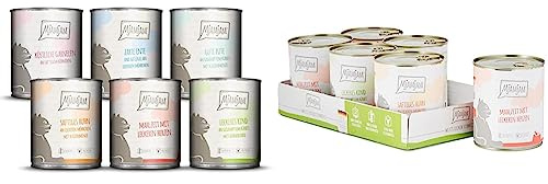 MjAMjAM - Premium Nassfutter für Katzen - Probierpaket, 6er Pack (6 x 800 g) & - Premium Nassfutter für Katzen - Mixpaket I - Huhn, Rind