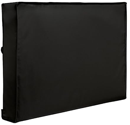 Gatuida Weatherproof Outdoor Tv Cover for 30-32 Inch Televisions with Bottom Flap and Included Microfiber Cloth, Dustproof Protective Case for Garden and Patio Use, Black