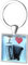 “ I love Accordion” Porte-clés Accordéon, en Verre et Métal