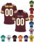 Herren-Sporthemden Personalisiert American-Football-Trikot, Personalisierte Schnelltrocknend Atmungsaktiv T-Shirt kurzärmelig für Damen Kinder, S ~ 7XL