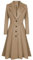 L9WEI Trench élégant pour femme - Manteau mi-long - Slim - Coupe-vent - Couleur unie - Revers - Manteau de mi-saison, beige, XL