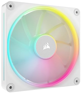 Corsair iCUE LINK LX140 RGB 140mm PWM Fan Single Pack – Dual Light Loops – Requires iCUE LINK System Hub (Sold Separately) AirGuide Technology – White