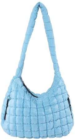 Ruarby Damen Handtasche Praktische Plissee Schultertasche Nylon Crossbody Geldbörse Geeignet für verschiedene Anlässe, blau