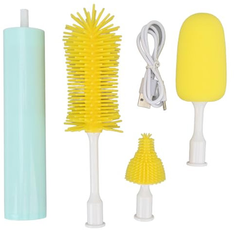 Electric Bottle Brush Cleaner, Rechargeable Automatic Water Bottle Cleaner for Bottles Nipples Ergonomic Handle Strong Cleaning Power