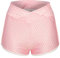 Generisch Yogahose Damen Kurz Hüftstraffende Einfarbige Yoga-Leggings-Shorts Kompressions-Fahrrad-Trainings-Shorts-Hosen-Schlupf-Frauen-Hosen Yogahosen Für Damen Radfahren Laufen (Pink, XXXL)
