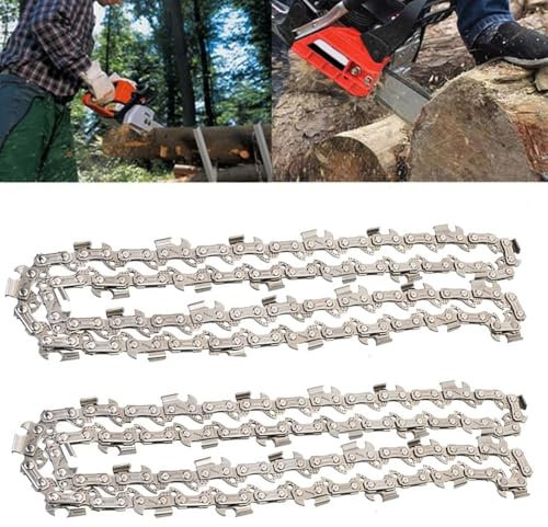 Putentfun 2 Pack Chainsaw Chain for 16 Inch (40cm) Bar,56 Drive Links, 3/8LP 0.050 Gauge, Replacement Chain fits for Oregon Titan TTL758CHN, Einhell GH-EC 2040, McCulloch, Black & Decker Chainsaws