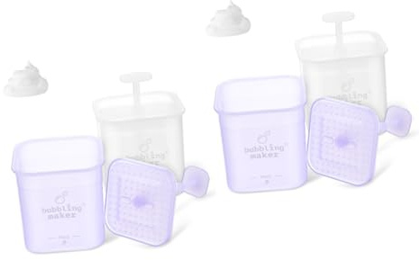 WOONEKY 4stücke Gesichtswäsche Schaumspender Waschgel Schaum Maker Für Sanfte Gesichtsreinigung Robust Und Leicht Bedienbar Für Schaumbildung Und Transparent