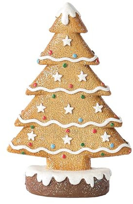 JUOPZKENN Weihnachtsbaum-Figuren, Kunstharz, Weihnachtsbaum, Dekorative Figuren, Tisch-Weihnachtsbaum, Nostalgische Weihnachtsdekoration, 10 X 15 cm