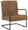 Sufrk Freischwinger Braun Stoff Vintage mit Armlehne Schwingerstuhl Esszimmer Stuhl