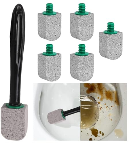 Nettoyeur de salle de bain – Brosse à récurer pour cuvette de toilette, détachant les toilettes | Pierre ponce de nettoyage, brosse de nettoyage pour cuvette de toilette avec brosse à fente