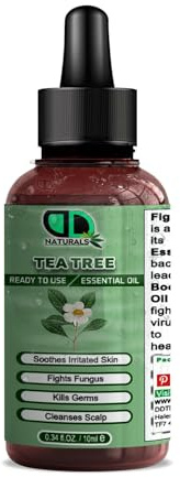 DD Teck Tea Tree Essential Oil – Ready to Use| Natural Aromatherapy | Antiseptic & Antifungal | Acne & Skin Treatment | Scalp & Hair Care | 10ml