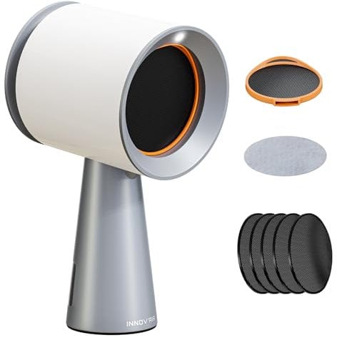 INNOV'AIR Campana de cocina aspirante 180 m³/h portátil, 3 velocidades silenciosas con filtros de carbón, mini campana portátil para cocina sin evacuación y exterior