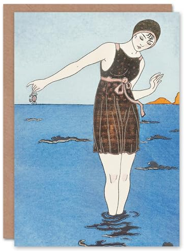 Artery8 George Barbier Art Card Bathing Suit Vintage Fashion