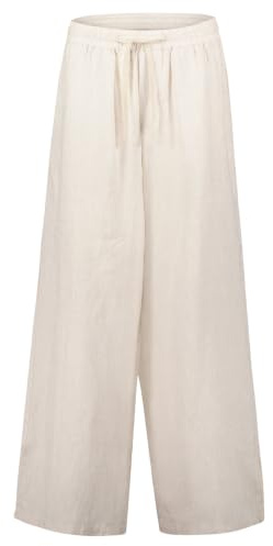 Cartoon Damen Leinenhose mit Taschen