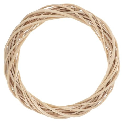 HEALLILY Corona de vid tejida a mano con rama de vid natural, ramita de madera rústica para manualidades, decoración de pared de puerta, bodas, vacaciones, eventos de temporada