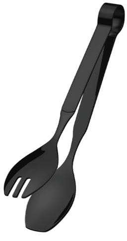 AMEFA BUFFET Servierzange 20 cm, Edelstahl 18/10, satiniert, schwarz | Pasta- und Salatbesteck, ergonomisch gestaltet, spülmaschinenfest, hochwertige Verarbeitung