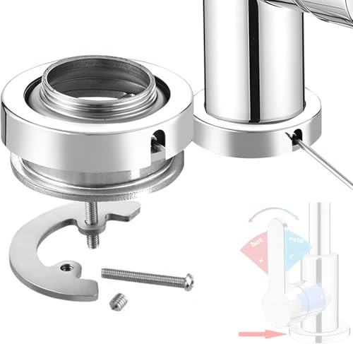 LIBRNTY Base di Fissaggio Rubinetto,Supporto Universale per Miscelatore,Kit di Installazione per Rubinetto - Facile da Montare,Resistente e Antiscivolo,Compatibile con Rubinetti a Acqua Calda e Fredda