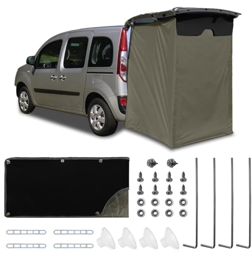 Opaltool 400D Heckklappenzelt für VW T4 T5 T6 | Instant Heckzelt mit Schnallen, Verstellbaren Gurten und Heringen für Camping, Angeln und Festivals