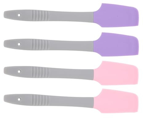 4 Stück Silikon Schaber für Wachs, Pp, Sanftes Auftragen für Hände Füße | Gleichmäßige Verteilung, Glatte Rundkanten, für Reise und Zuhause, Geeignet für Wachsperlen