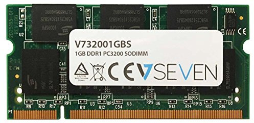 V7 V732001GBS Notebook DDR1 SO-DIMM Arbeitsspeicher 1GB (400MHZ, CL3, PC3200, 200pin, 2.6 Volt)