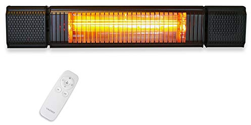 VASNER Appino BEATZZ – Infrarot Heizstrahler mit Lautsprecher & LED Beleuchtung, 2000 Watt, Bluetooth fähig, Infrarotstrahler Steuerung per App & Fernbedienung (Schwarz)