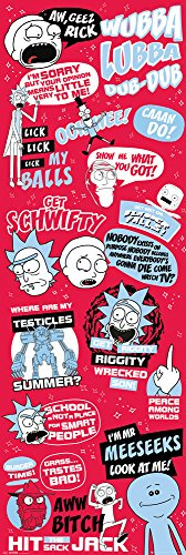 GB eye Ltd Rick und Morty, Zitate, Tür Poster 53 x 158 cm, Holz, verschiedene, 65 x 3,5 x 3,5 cm