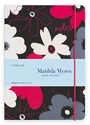 Matilda Myres Notizbuch – Roségoldfolie A5 Schwarz