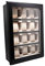 Uhrenhuette Uhrenvitrine Wandvitrine für 12 Uhren schwarz 2097