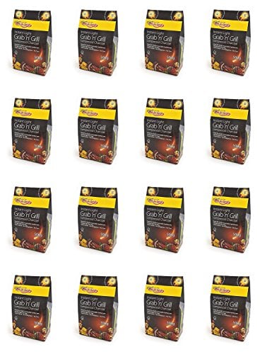 16 x Bar-Be-Quick Instant Light Grab & Grill Bag. Lumpwood Charcoal 500g Ideal for Picnic Barbecues, Kettle Grills, Fire Pits and Much More! Simply Light and Cook!