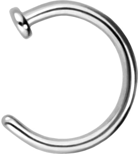 PIERCINGLINE Nasenring offen aus Chirurgenstahl - Nasenpiercing in 4 Farben und vielen Größen