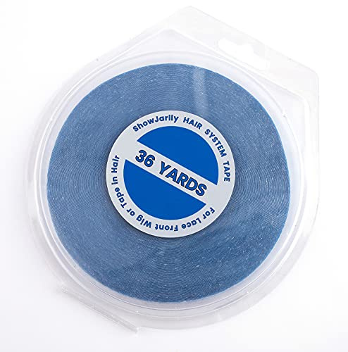 Showjarlly Tape Roll 36 Yards Lange und 8 mm breite Verlängerungen Extra starker, klarer doppelseitiger Klebeband für die vordere Perücke(0.8cm*36yards)