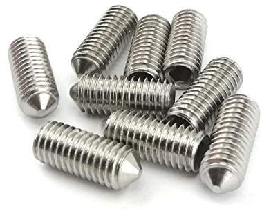 Gewindestifte mit Innensechskant und Spitze Edelstahl A2 DIN 914 (M3x4) x50