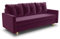 Schlafsofa Rico - Couch mit Schlaffunktion Sofa mit Bettkasten Bettfunktion Bettsofa Skandinavisch Polstergarnitur Bonell-Ferderkern Velours (Violett (Kronos 03))