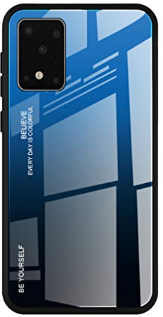 HAOYE Hülle für Samsung Galaxy Note 10 Lite/A81 Hülle, Farbverlauf-Glas Back Cover Handyhülle, Ultra Thin Tasche Cover TPU Silikon Grenze Shock Absorption Stoßfest Case Schutzhülle(7)